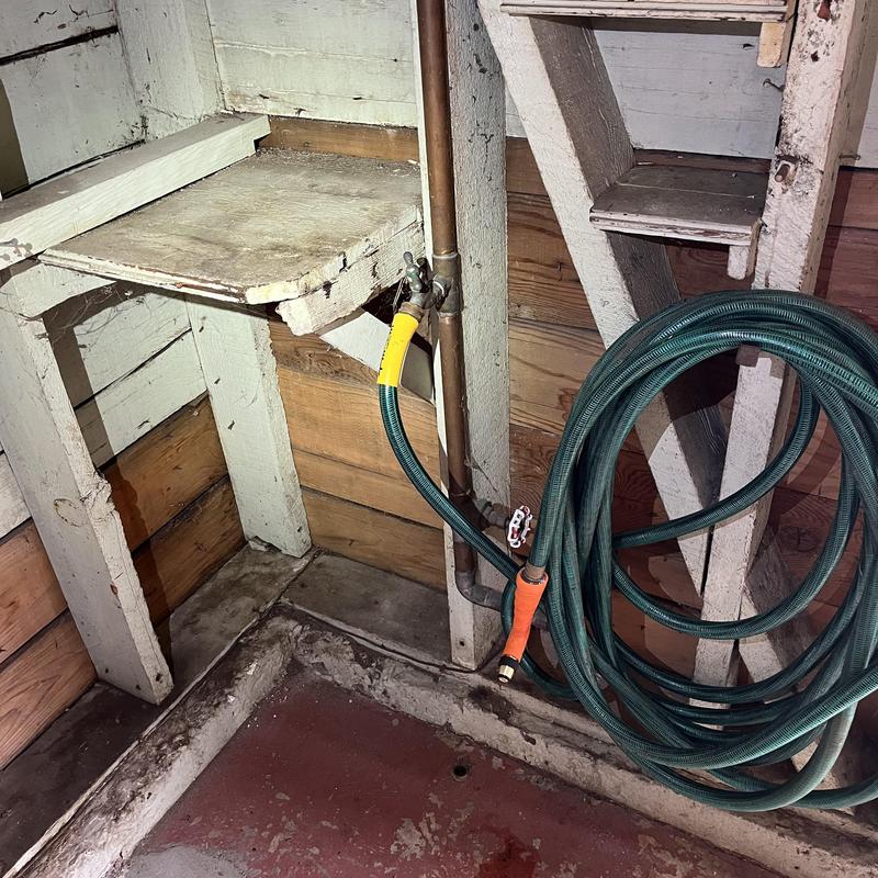 Detailed view of Leak Repair setup by Heise's Plumbing