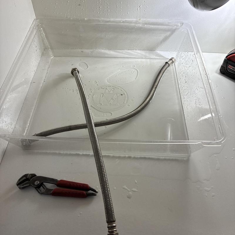 Detailed view of Leak Repair setup by Heise's Plumbing