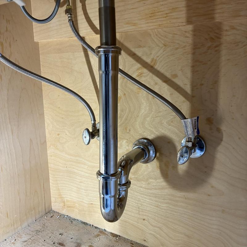 Detailed view of Leak Repair setup by Heise's Plumbing