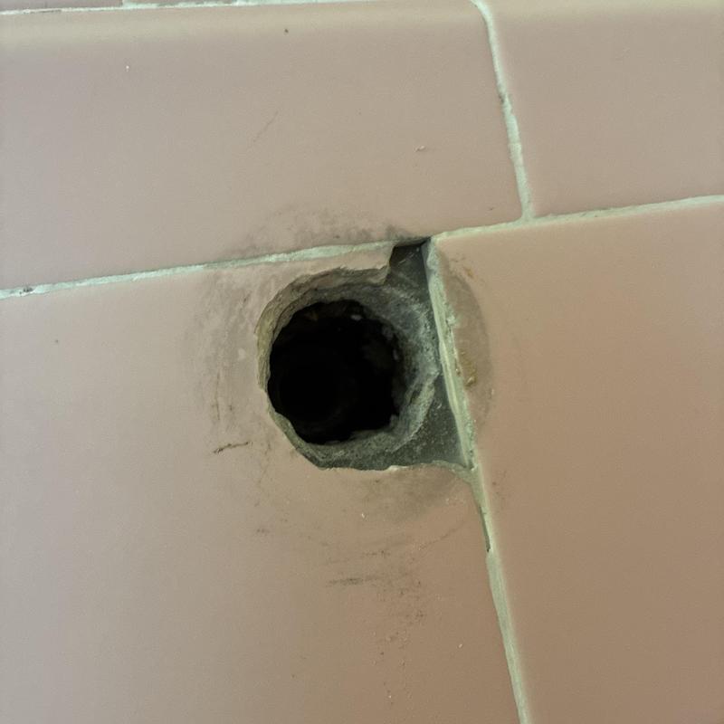 Detailed view of Leak Repair setup by Heise's Plumbing