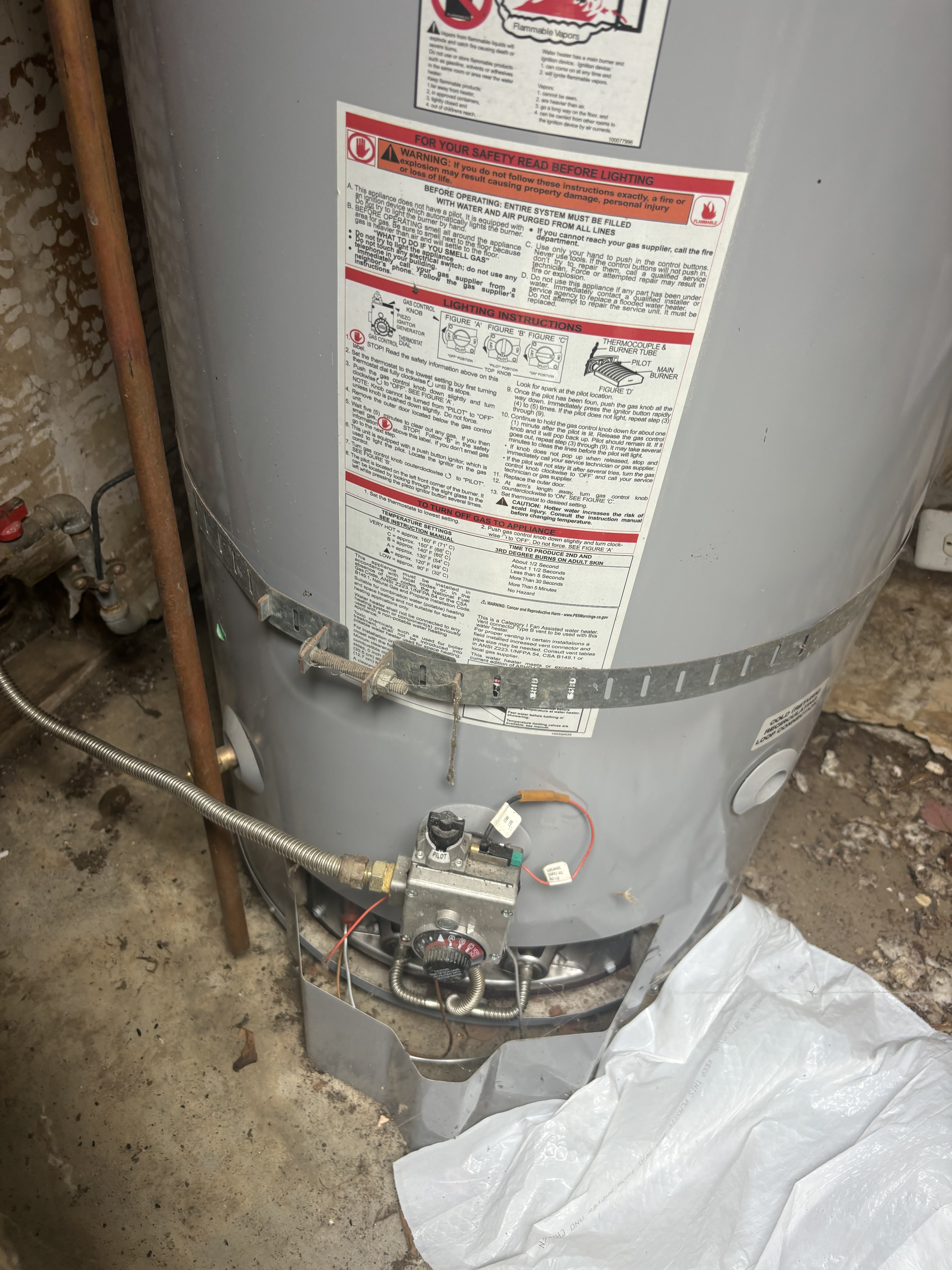 Detailed view of Water Heater Temperature Adjustment setup by Heise's Plumbing