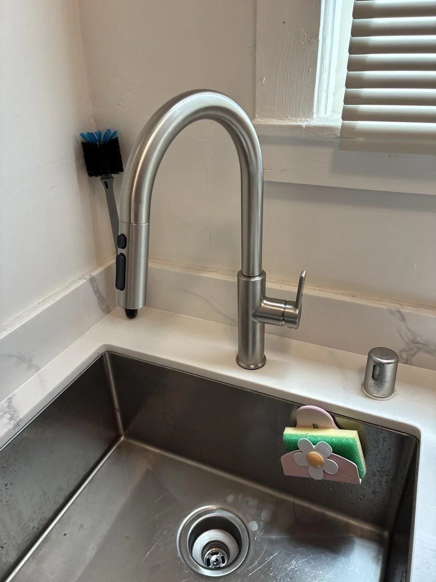Newly installed basin faucet in San Francisco
