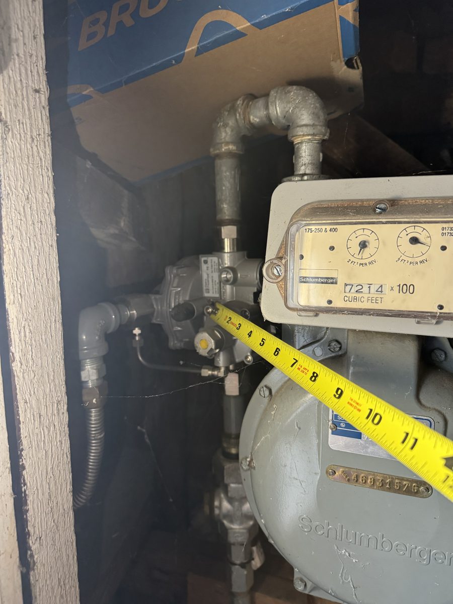 Detailed view of Seismic Gas Shut-Off Valve Installation setup by Heise's Plumbing