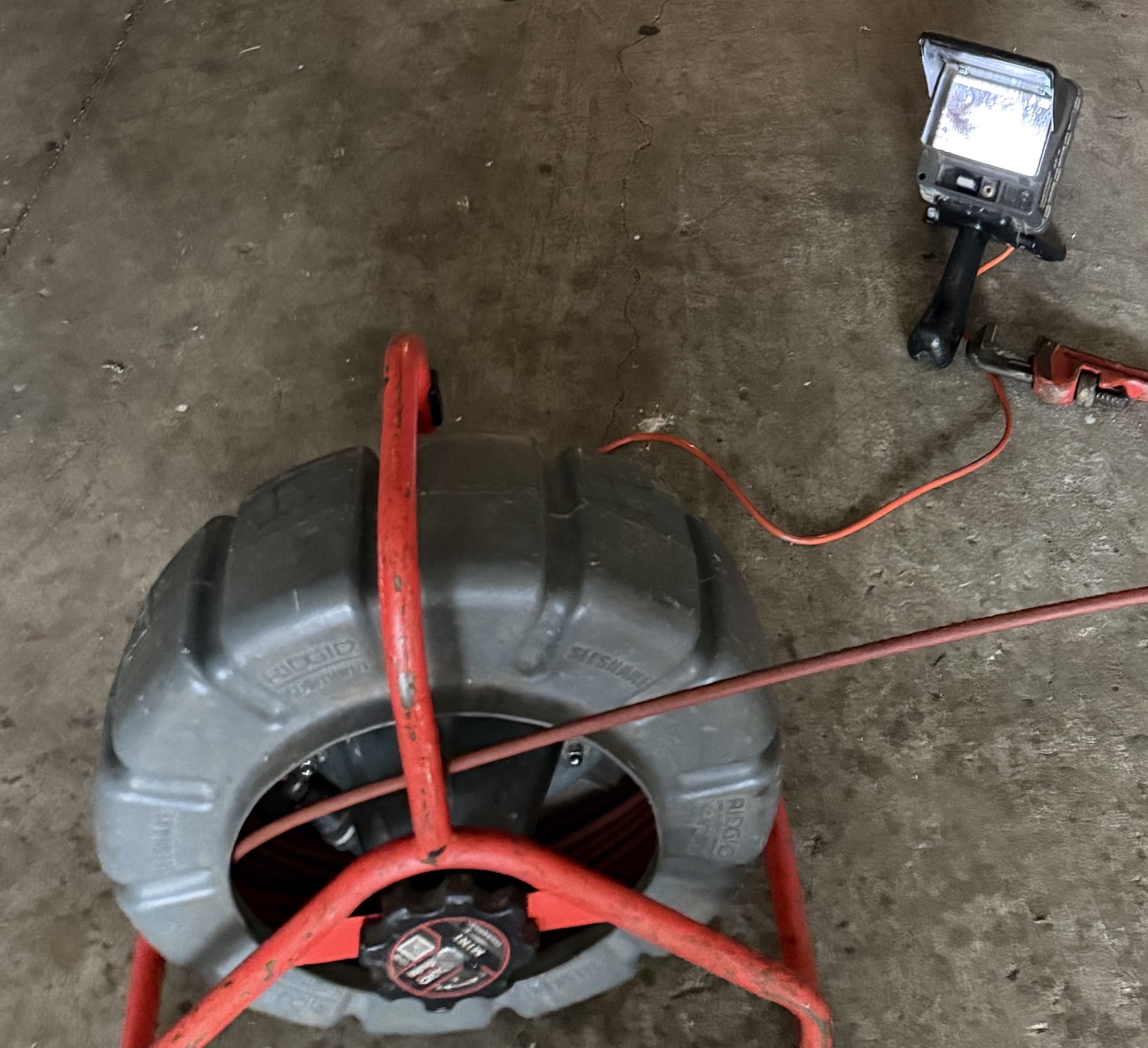 RIDGID drain cleaning equipment used for sewer stoppage clearing in Daly City by Heises Plumbing