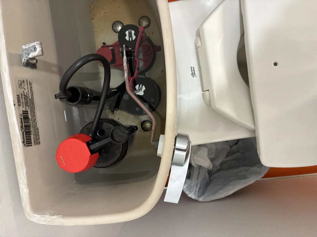 Detailed view of Toilet Repair setup by Heise's Plumbing