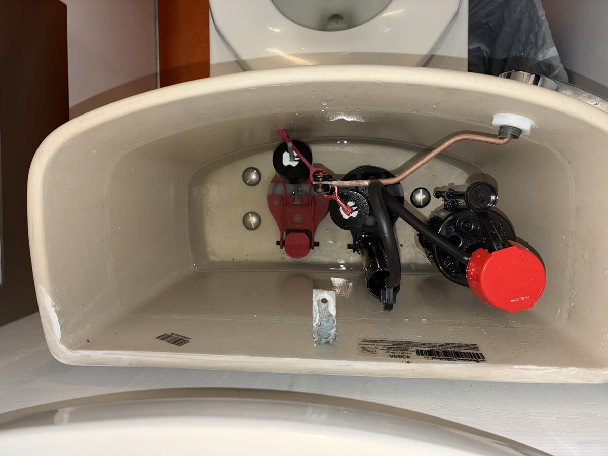 Detailed view of Toilet Fill Valve Replacement setup by Heise's Plumbing