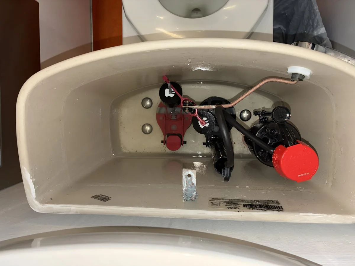 Detailed view of Toilet Fill Valve Replacement setup by Heise's Plumbing