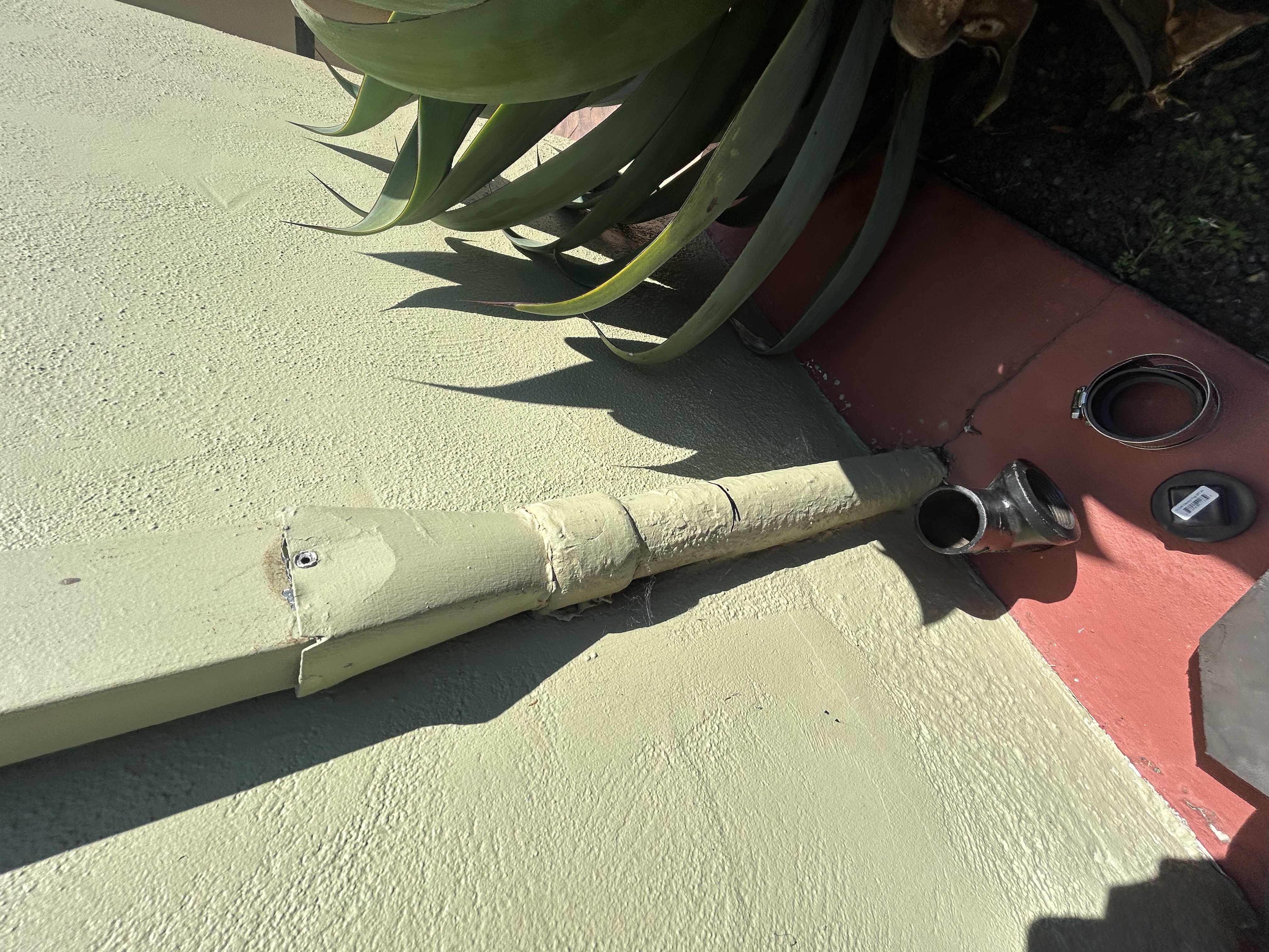 Roof leader drain piping access point