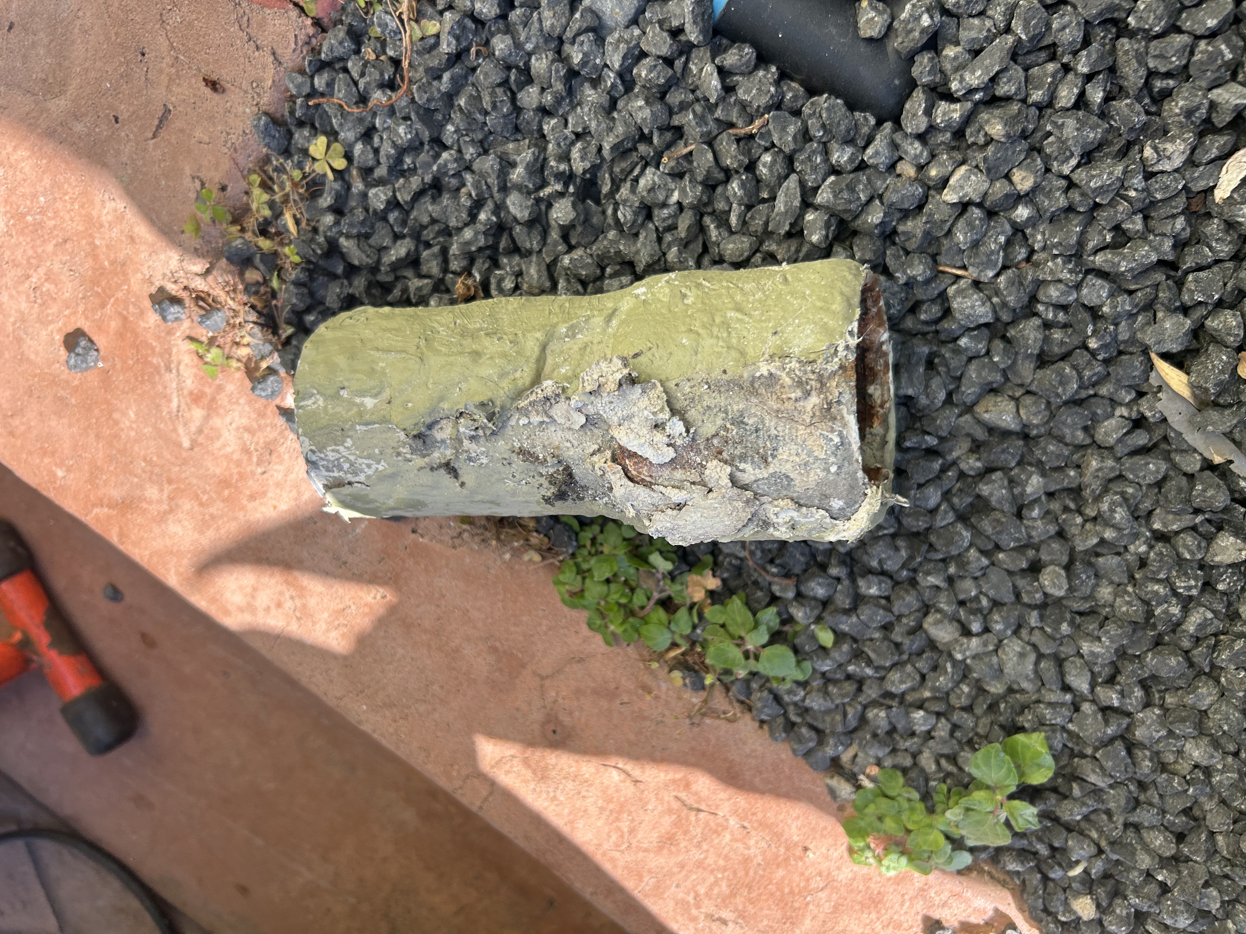Drain debris removed during roof leader drain clearing